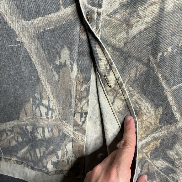 Vintage Mossy Oak Button Up Shirt Men's 3XL XXXL Hunting AOP Camo - Picture 4 of 13